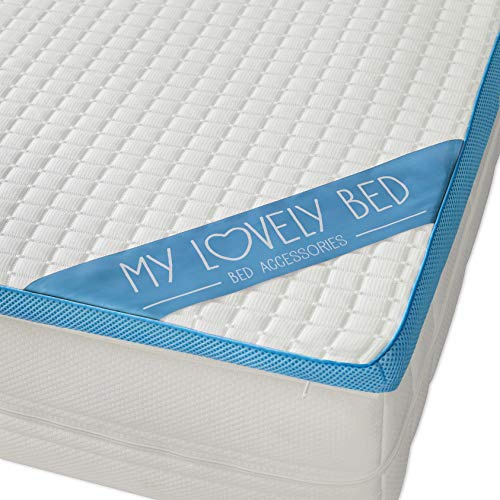 My Lovely Bed | Surmatelas Mémoire de Forme Rafraichissant | 180x200 cm | Refroidissant : Mousse viscoélastique infusée de Gel Frais | Respirant et Moelleux | Épaisseur 4 cm
