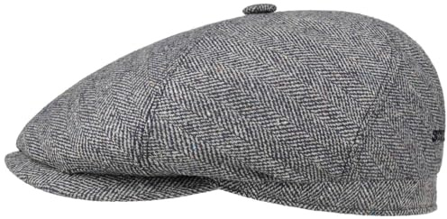 Stetson Milner Flatcap Herren Made in EU Hoher UV-Schutz Elegante Schiebermütze 100% Seide Baumwollfutter Sommer Winter