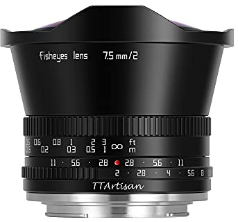TTARTISAN 7.5mm F2.0 APS-C Fisheye Objektiv Manueller Fokus für M43 Mount