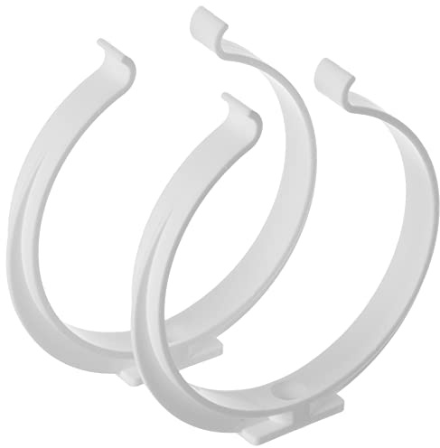 LIRAST Ø 100mm / 4 inch Pipe Clamp - Ducting Clip - Support Bracket for Plastic Duct/Pack of 2, White