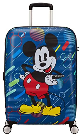 American Tourister Wavebreaker Disney - Spinner M, Kindergepäck, 67 cm, 64 L, Mehrfarbig (Mickey Future Pop)