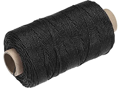 sourcing map Twisted Mason Line Nylonschnur, schwarz, 100 m, 1 mm Durchmesser für Netz, Landschaftsbau, Heimwerker, DIY-Projekte, Basteln, Mauerwerk, Gartenarbeit
