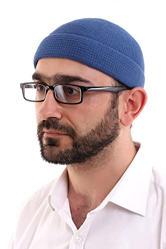ihvan online Türkische muslimische Winter-Samt-Roll-up-Kufi-Hüte für Männer, Taqiya, Takke, Peci, islamische Mützen, islamische Geschenke