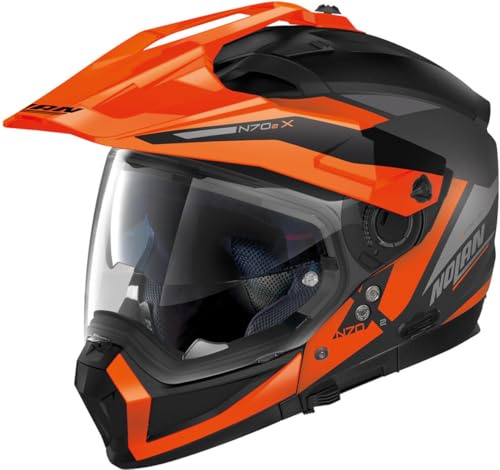 Nolan N70-2 X Stunner N-Com Motocross Helm, schwarz matt/orange, M (58)