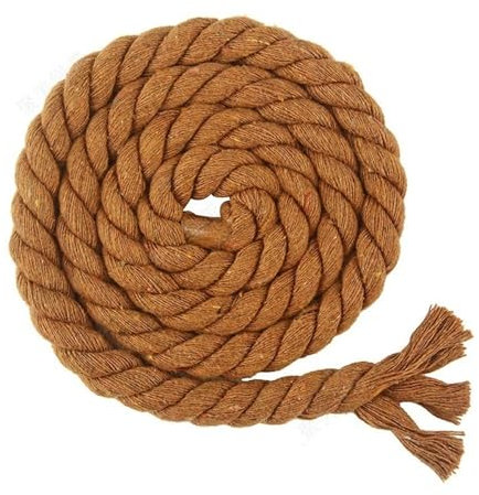 Garten Schnur 5 Meter 15 mm gedrehtes Baumwollseil, bunt, for Handtasche, Heimdekoration, DIY, Textilzubehör, Rot, Gelb, Khaki, Rosa, Grün (Color : 15mm Brown 5M)