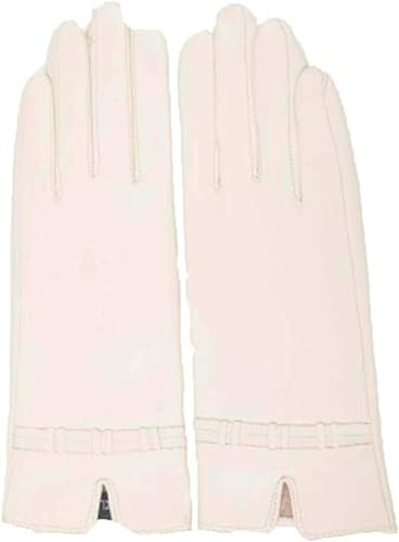 FLYIFE Unisex-Erwachsene Handschuhe Womens Winter Warm Mode Einfache Handschuhe Einfache Leder Glamorous Fäustlinge/Beige/M