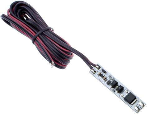 Evotrade Canaleta empotrable para tiras LED (máx. 10 mm) Perfil de aluminio con cubierta – 2 metros – Acabado a elegir + tiras LED (por metro) (interruptor regulador)