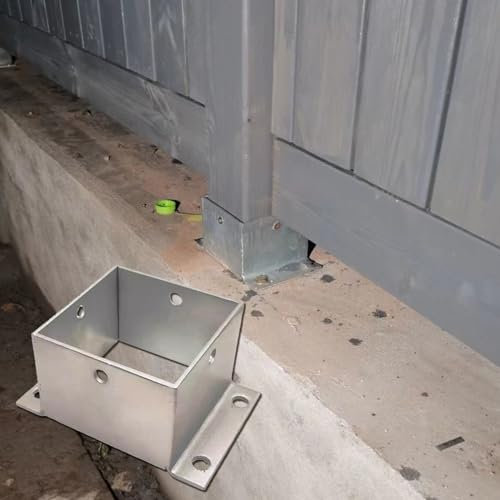 Pfostenträger Aufschraubhülse Pfostenhalter Für Verandageländer Pergola Halterungen, Stabile Säulenankerbasis Für Zaungeländer, Sichtschutzpaneele, Pavillons Und Briefkastenunterstützung (Size : 150x