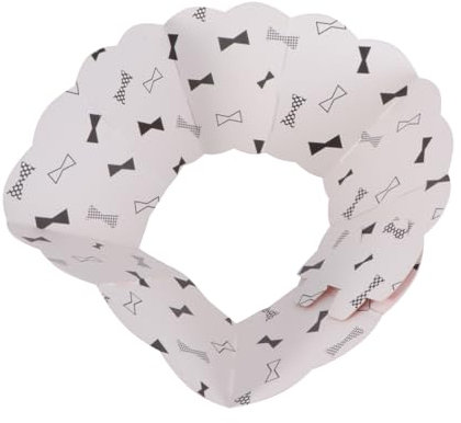 FOMIYES 1stück Pet Paper Collar Verstellbarer Schutzkragen Für Katzen Weicher Und Atmungsaktiver Halskragen Wundheilung Und Vermeidung Von Lecken Für Postoperative Erholung Mit Schleife