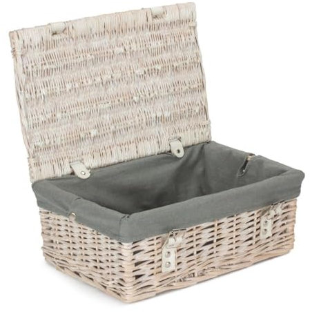 35 cm leerer Picknickkorb mit grauem Futter