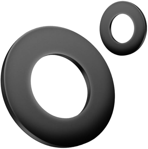 BOUMVID Arandelas Planas M30 x 55 mm, 2 Piezas Arandelas Metálicas Tóricas Arandela Plana Grande Negro, Arandelas Negras Metalicas Espaciadoras de Acero al Carbono para Tornillos Sujetadores