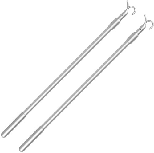 HSHGZSR Telescopic Draw Rod Easy to Pull Blind Tilt Wand 33-61cm Length Adjustable Portable Window Blinds Pull Rod for Shades and Clothes Hanger Hook Pole