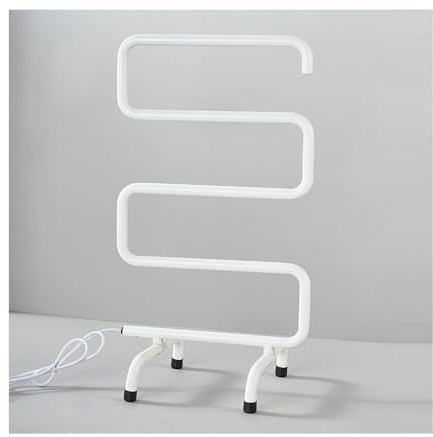 WRJAHCG Handtuchtrockner Elektrisch Freistehend,Badheizkörper Handtuchhalter Stehend,Thermostat Handtuchwärmer Heizkörper,Handtuchheizkörper Elektrisch Aus Edelstahl,A White,Plug in