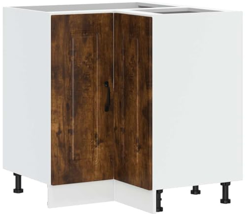 vidaXL Küchen-Eckunterschrank Kalmar Räuchereiche Holzwerkstoff