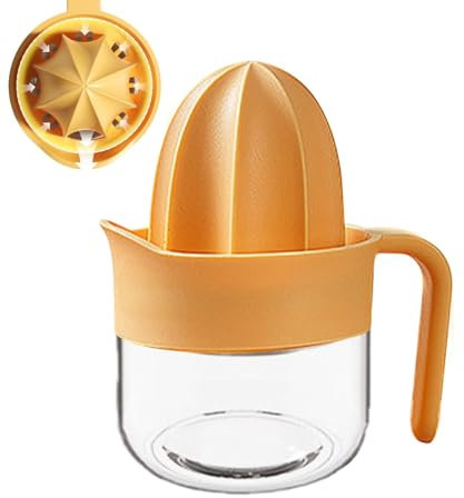 Spremiagrumi manuale – Spremiagrumi manuale resistente, spremiagrumi in vetro, spremiagrumi con manico, spremiagrumi multifunzione per agrumi, limoni, frutta, brocca per succo a mano, facile da usare,