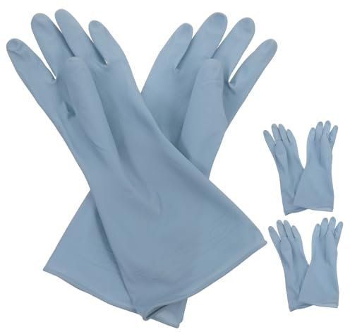 Mikinona 3paare Wasserdichte Gummihandschuhe Für Küche Praktische Spülhandschuhe Für Geschirrspülen Wäsche Und Gartenarbeit