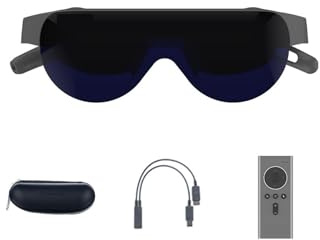 VEKELETE Gafas AR Inteligentes portátiles 4K con Pantalla de 120 Pulgadas, proyector de Juegos con visualización 3D(Standard with 32G)