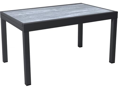 habitat et jardin Gartentisch aus Aluminium ausziehbar Lagos - 140/280 x 90 x 76 cm - Grau