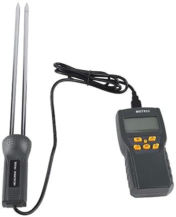 Misuratore di Umidità, MD7822 Misuratore di umidità del grano digitale Analizzatore di temperatura Termometro Umidità Igrometro Tester rilevatore di umidità'acqua per legna da ardere, legname e matton