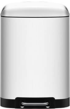 WOTZOV Poubelle de Cuisine, de Salle de Bain, d'intérieur, silencieuse, en Acier Inoxydable, à pédale, pour Salon, Chambre à Coucher, Salle de Bain, Cuisine avec Couvercle,，A 12L