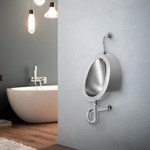 Urinoir automatique à capteur - Acier inoxydable 304 - Montage mural - Pour toilettes publiques dans les restaurants et centres commerciaux