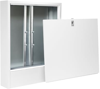 ENVIRON - Armadio di distribuzione a parete per riscaldamento a pavimento | Lamiera di acciaio laccata e zincata | Centralina | Circuiti di riscaldamento (1000x630x110mm (2-14 circuiti))