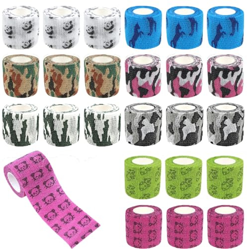 BIPY Hundepfotenbandagen für Hunde, verschiedene Farben, 5 cm x 4,5 m, Vliesstoff, für Haustiere, Tiere, Knöchelverstauchungen und Schwellungen, Hundebandagen für Pfoten, selbstklebend, flexibel, 24