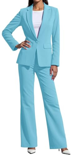 Completo da Donna Elegante Pantaloni 2 Pezzi Abbigliamento Casual Lavoro Ufficio Manica Lunga Frontale Bottoni Comodo Primavera Autunno Inverno
