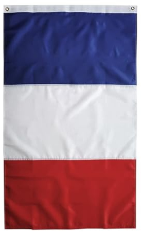NASSMOSSE Drapeau français aux Couleurs Vives et résistantes à la décoloration, Drapeau de Jardin français avec œillet (60 x 90 cm)