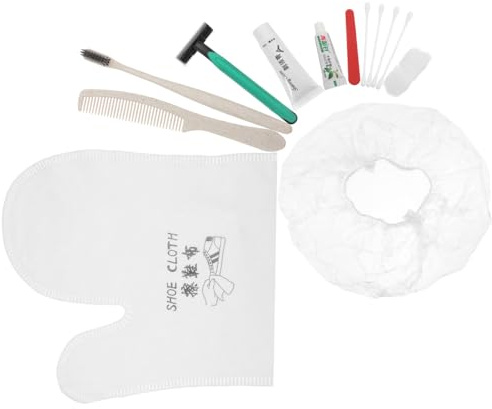 SOIMISS Set Articles de Toilette pour Hôtel Kit Personnel de Voyage avec Brosses à Dents Souples Peigne Paille de Soins Bonnet Accessoires Couleurs Aléatoires pour Couleur Aléatoire