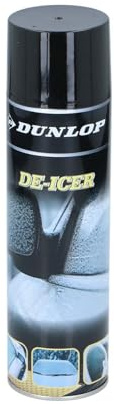 Dégivreur 600ml Spray DUNLOP - Dégivrage Rapide Vitres Auto, Format Compact & Pratique, Efficace Contre le Givre Hivernal