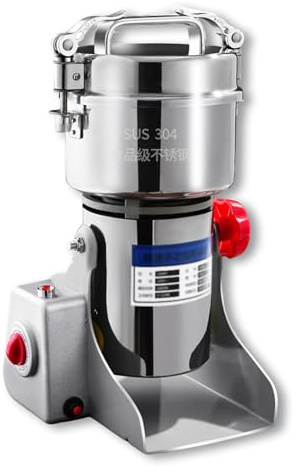 THYXGS Molinillo Eléctrico De Granos De 800 G, Molino De Harina De Acero Inoxidable 304, 3600 W, Alta Velocidad, Malla 30-300, para Trigo Seco, Avena, Maíz, Pimienta Y Granos De Café