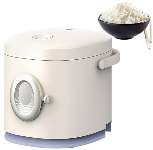 Mini Olla Arrocera, Olla Eléctrica Japonesa Para Una Persona, Vaporera de Arroz Portátil con Función de Mantener Caliente y Temporizador, Olla Arrocera Pequeña Multifuncional Para Hogar