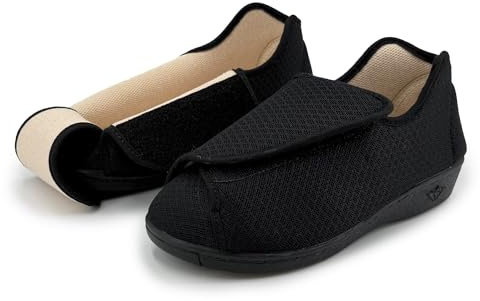 STRAPPO SOFT Zapatillas Casa Mujer Pantuflas Antideslizantes Cierre Autoadherente Ajustable Pies Hinchados Ancho