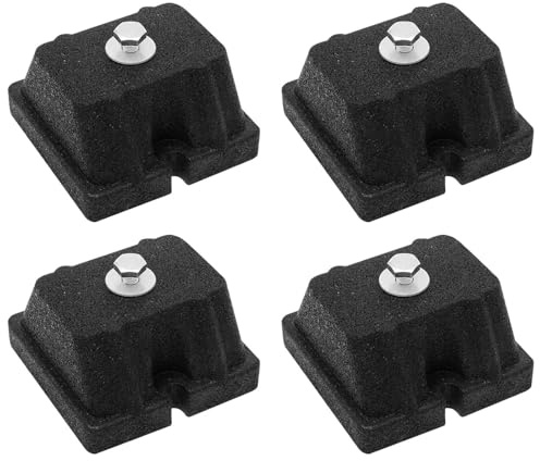 Almohadillas antivibración, 4 piezas, 12 x 12 x 6,5 cm, 600 g, base de amortiguación HVAC, soporte aislante, soporte resistente para condensador de CA, mini bomba de calor dividida, unidad exterior