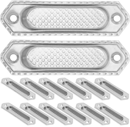 WOONEKY 20 Tiradores Empotrados de Acero Inoxidable para Cajones y Puertas de Armarios, Tirador Oculto Pequeño para Muebles, Diseño Silencioso y Seguro para Cocina y Dormitorio