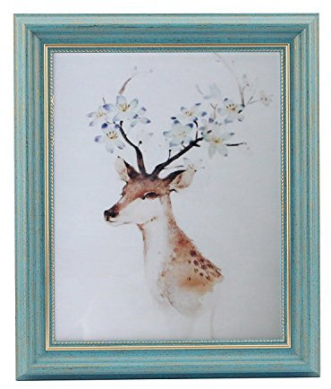 HUIXIANG Marcos de Fotos Vintage 15x20cm Retro Marco de Fotos Clásico de Retrato Decoración de Pared y Exhibición de Mesa, Regalo para Hogar, Oficina, Galería, Fotografías de Boda (Turquesa)