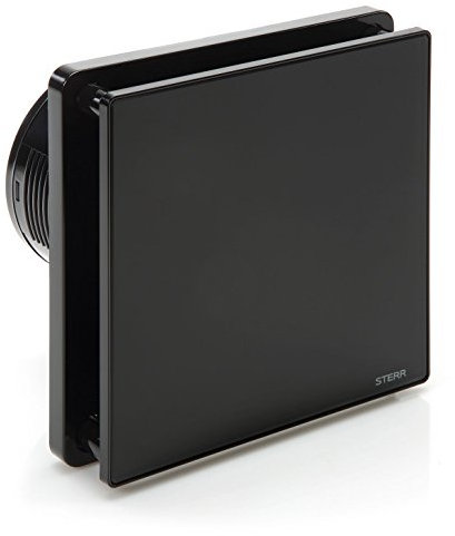 STERR Ventilatore da bagno nero 100 mm con ventilatore da bagno silenzioso - Ventilatore moderno in bagno - 100 mm