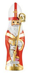 Confiserie Riegelein Original St Nicolas avec mitra et baguette d'évêque – Cadeau parfait pour la Saint-Nicolas – Cadeau de Noël pour enfants – 140 g de poids et 26 cm de haut (1)