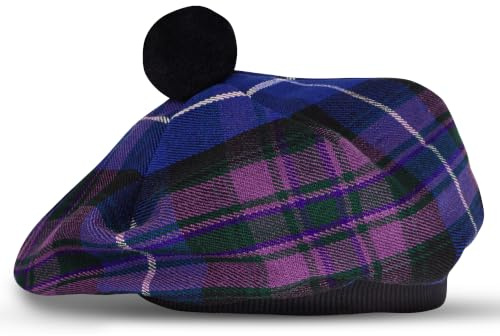 UMAM skotsk traditionell tam o' Shatner akryl ull tammy hatt platt hätta kilt många tartaner, Skottlands stolthet 015tcp, One Size