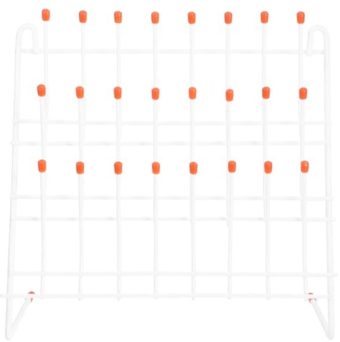 Mikikit Drying Rack for Lab: 24 Position Laboratory Draining Rack - Laboratory Beaker Glassware Drying