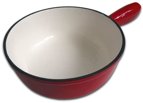Rotel 1010150 - Caquelón para fondue (hierro fundido, incluye inducción, capacidad de 2 litros, 21,5 cm), color rojo