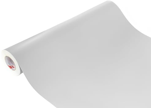 Möbelfolie selbstklebend 100x50 cm | Einfarbig Klebefolie für Möbel | Klebefolie Möbel – einfache Anwendung, ideal für die Renovierung von Küche oder Bad | Möbelfolie | Hellgrau Matt