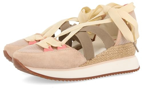 Sneakers Ouvertes Blanches À Talon COMPENSÉ pour Femme SAMOBOR