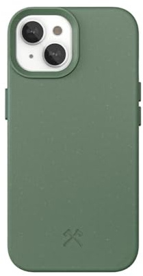 Woodcessories - BioCase, Magnetische Handyhülle für iPhone 15 kompatibel mit MagSafe,Hülle mit Magnet grün - Nachhaltig aus Pflanzen