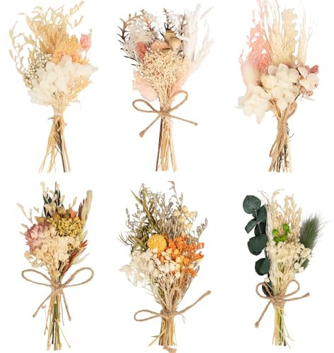 LAUMOE 6 Pcs Fleurs Séchées, Fleur Séchée Bouquet de Fleurs Séchées Fleurs Sechees Vrac Fleur Sechees Decoration pour Scrapbooking Bougie Bricolage Résine Époxy Floral Fabrication (Style 2)