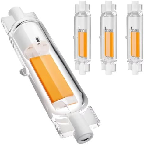 R7S LED 78mm 15W Dimmbar Lampen, 15W R7S LED Lampen Ersatz für 150W Halogen Leuchtmittel, Warmweiß 3000K 1500LM, Kein Flackern, 360°Abstrahlwinkel LED Stab, LED Leuchtmittel, AC/DC 220-240V,4er Pack