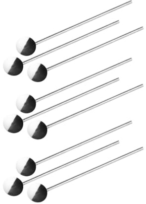 Fackelmann 9910850 Lot de 6 Cuillères paille inox 2 en 1, Pailles Réutilisables, Agitateur pour Cocktails Smoothies Milkshakes, ensemble de 3 pièces, Acier inoxydable, 18 cm