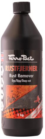 FERRO-BET Rust Remover Converter: Eliminates Corrosion from Metal, Converts Rust into a Ready To Paint Surface - Trusted Norwegian Product Since 1955 – 1kg