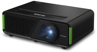 ViewSonic X1-4KPro 4K UHD LED Projector Designed for Xbox with Built-in Google TV and Netflix, 2500 ANSI Lumens, H/V Keystone, 4 Corner Adjustment, 1.3x Optical Zoom for Smart Home Theater